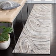 thumbnail image 3 of SAFAVIEH Cyrus Dogon Abstract Shag Runner Rug, Ivory/Gray, 2'2" x 9', 3 of 12