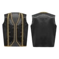thumbnail image 5 of TSSOE Boys Arabian Prince Vest Open Front Medieval Waistcoat for Carnival Party Dress Up Black 16, 5 of 7