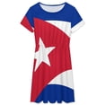 thumbnail image 3 of Cuba Flag Sundress Short Sleeve Dress Summer Women Clothes Dress for Women Dresses, 3 of 7