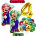 thumbnail image 1 of Decoraciones de cumpleaños de Super Mario, globos de dibujos animados de Mario Bros, vajilla de papel, pegatinas, telón de fondo para fiestas infantiles, suministros, juguetes, regalos, 1 of 5