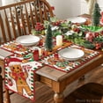 thumbnail image 5 of mubwai Gingerbread Candy Cane Christmas Placemats Set of 4, 12x18 Inch Seasonal Table Mats for Party Kitchen Dining Decoration, 5 of 6