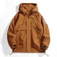 thumbnail image 7 of Thousandth Women's Outdoor Hooded Tech Jacket Casual Long Sleeve Windproof Waterproof Coat Multi Pocket Adjustable Drawstring Coat for Hiking Trekking Outdoor, 7 of 7
