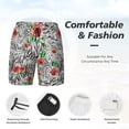 thumbnail image 3 of Fotbe Roses Mixed Zebra 1 Traje de Baño para Hombre – Shorts de Natación de Secado Rápido con Forro y Bolsillos-Medium, 3 of 6