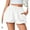 White #1, variant on WULMLEO Casual Drawstring Waist Bubble Shorts for Women - High Waist Loose Fit Shorts with Side Pockets, Breathable Fabric for Everyday & Vacation Army Green S