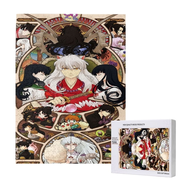 Rompecabezas de Inuyasha para adultos de 300/500/1000 piezas, suministros para fiestas, regalos únicos de cumpleaños de Navidad para niños y adolescentes, regalos de rompecabezas para mujeres,