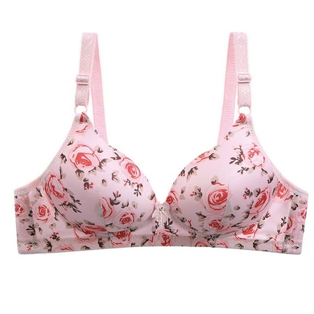

Yubnlvae Women s Comfortable Medium And Old Age Large No Thin Steel Ring Three Printing Traditional Bra