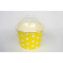 16 oz Frozen Yogurt Ice Cream Cups Polka Dot Yellow from Frozen Solutions