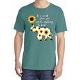 thumbnail image 2 of Wild Bobby, In A World Where You Can Be Anything Be Kind, Streetwear, Garment-Dyed Washed Look Short Sleeve T-Shirt, Emerald, 2XL, 2 of 3