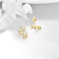 thumbnail image 4 of Cat Earrings 9k Yellow Gold Cute Animal Cat Leverback Earrings for Women Teens Birthday Christmas Gifts, 4 of 6