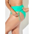 thumbnail image 4 of Swimsuits for All Women's Virtuoso Ruched Side Tie Tummy Control Bikini Bottom, 4 of 6