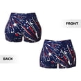 thumbnail image 3 of Sikiie Red White Blue Fireworks 1 Print Workout Shorts Women Scrunch Butt Gym Shorts Seamless High Waist Tummy Control Yoga Biker Athletic Shorts, 3 of 5