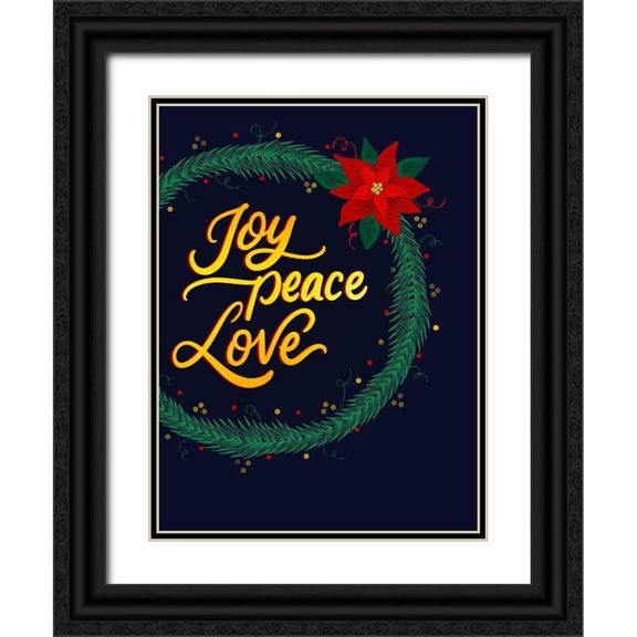 Batista, Dee 12x14 Black Ornate Wood Framed with Double Matting Museum Art Print Titled - Joy Peace