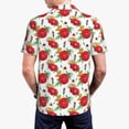thumbnail image 4 of Balery Rose Flowers Printed Men’s Short Sleeve Polo Shirt, Midweight Men's Shirt,Golf Polo shirts -4X-Large, 4 of 9