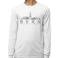 thumbnail image 2 of Skyline Bern Switzerland Long Sleeve Shirt Unisex Small White, 2 of 5