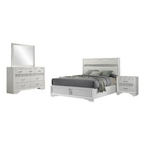 Miranda 4-piece Eastern King Bedroom Set White