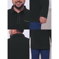 thumbnail image 7 of DARING DIVA Men's Big Tall Chest Pocket Long Sleeve Business Polo Shirt XL Black, 7 of 7