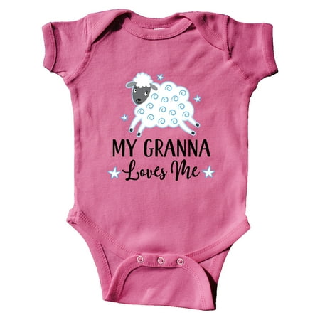 

Inktastic My Granna Loves Me Lamb Gift Baby Boy or Baby Girl Bodysuit