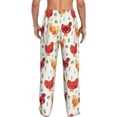 thumbnail image 3 of Goofa Flower Chicken Printed Soft Pajama Pants for Men, Wide Leg Comfy Casual Lounge Yoga Pants-XX-Large, 3 of 9