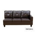 thumbnail image 5 of Hommoo L Shaped 4-Seat Couch, Faux Leather Sectional Couches and Sofas, Modern Living Room Furniture Sets Sectional Sofa Set, Brown(No Ottoman), 5 of 9