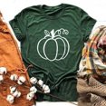 thumbnail image 3 of Gunia Halloween Shirts For Women Pumpkin Graphic Print Short Sleeve Crew Neck Casual Thanksgiving Tops Tee Tshirts Green S-3Xl, 3 of 3