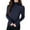 Navy, variant on Ladies Tops and Blouses Long-sleeved Turtleneck Solid Color Casual Pullover Top Lightweight Base Layer Undershirt Tees