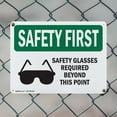 thumbnail image 5 of (2 Pack) Safety Glasses Required Beyond With Symbol OSHA Safety First Sign, 5 of 8