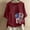 Red, variant on Sakmal 3x Womens Tops White Short Sleeve Graphic Cotton and Linen V-Neck Independence Day T-Shirts Shirts for Women
