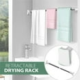 thumbnail image 4 of Tension Rod, No Drill Closet Rod Installation, Telescopic Support Bar for Clothes Drying, Wardrobe Organizer, Space Saving Heavy Duty Steel Pole with Non-Slip Rubber Ends, Adjustable 28-47 Inches, 4 of 9