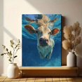 thumbnail image 6 of Cute Cow Swimming Underwater Oil Canvas Print, Wall Art for Living Room Bedroom Bathroom Kitchen Office Study Home, 6 of 8