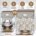 thumbnail image 5 of Farmhouse Leaves Window Privacy Film, Pastoral Vintage Flowers Botanical Static Cling UV Sun Blocking Heat Control Window Tint Day and Night, Non-Adhesive One Way Windows Privacy Cover 17.7''x78.7'', 5 of 7