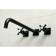 thumbnail image 2 of Kingston Brass KS6040BX Metropolitan Two-Handle 3-Hole Wall Mount Roman Tub Faucet in Matte Black, 2 of 6