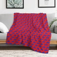 thumbnail image 5 of Blue Buffalo Red Background Soft Print Blanket Throw Blankets Warm Cozy Lightweight Couch Blanket Stuff Gifts for Women Girls Kids Mom Teens Boys, 5 of 7