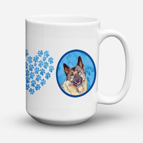 Blue Norwegian Elkhound Coffee Mug 15 oz