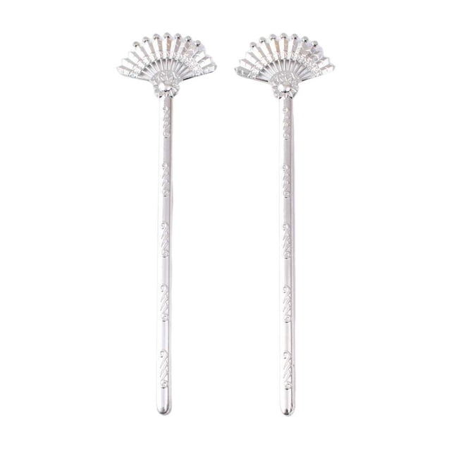 Minnieouse Palillos para el cabello Vintage Bronce Charm Clip Marker Colgante Moño Herramientas de estilismo Accesorio de joyería Cosplay Accesorio para el cabello blanco