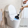 thumbnail image 4 of Potente desatascador de inodoro con 2 ventosas, alta presión en abs para baño, inodoro, bañera, ducha, fregadero, 11 Feliz Sencillez, 4 of 4