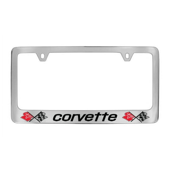 Chevrolet Corvette C3 Chrome Plated Metal License Plate Frame Holder