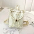 thumbnail image 5 of Aueoeo Clear Small Backpack For Men Women Shopping Bag Tote Shoulder Bag Fashion Handbag, 5 of 5
