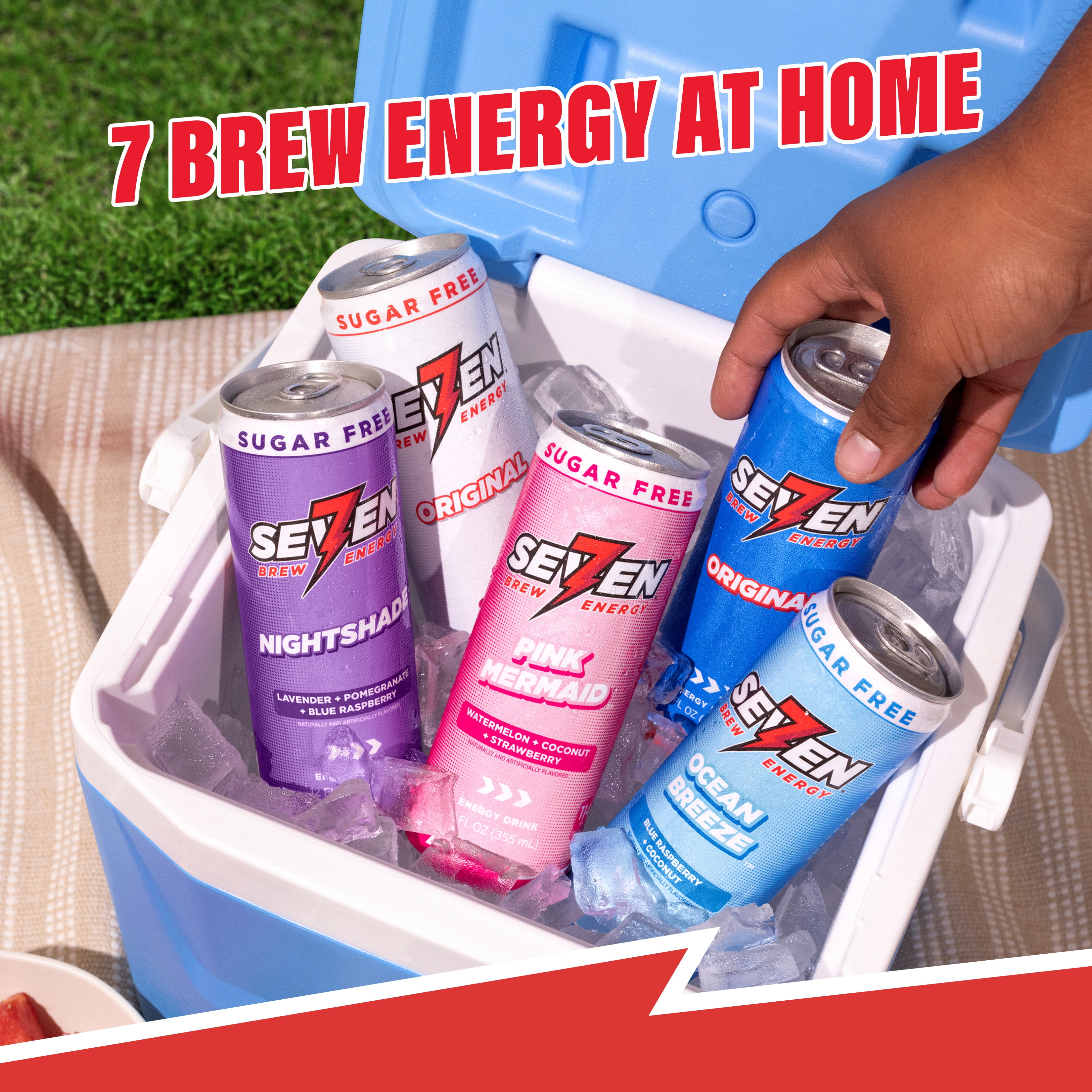 7 Brew Energy Drink, Ocean Breeze Sugar Free (12 fl oz.)