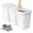 White-included Trash bags, variant on 3 Pack Bathroom Small Trash Can with Lid, 2.6 Gallon Slim Garbage Bin with Pop-Up Lid, 10L Plastic Wastebasket for Bedroom, Office, Kitchen, Toilet (Gray)