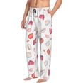 thumbnail image 2 of Xecao Red coral and scallop seashell Men's Straight Lounge Pajama Pants: The Ultimate in Comfortable Sleepwear, 2 of 9