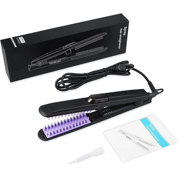 Hair Straightener, Flat Iron with Ceramic Plates, Temperature Controls, 6 ft Cord