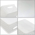 thumbnail image 3 of Lesbin Paniers de Rangement en Plastique Tressé, Lot de 4, Blanc, 3 of 6