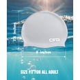 thumbnail image 4 of CRG Silicone Swimming Cap,Swim Cap for Man, Women, Unisex Adult (Grey)…, 4 of 6