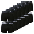 thumbnail image 1 of ellesse Bóxers para hombre, paquete de 12 - BARLA, bañadores, cintura con logotipo, color liso Negro XL (X-Large), 1 of 5
