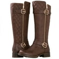 thumbnail image 1 of GLOBALWIN Women's 19YY03 Brown Quilted Knee-High Fashion Boots 7.5M, 1 of 8