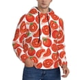 thumbnail image 2 of Wukai Tomatoes Print Men Hoodies Fleece Sweatshirts Long Sleeve Sweaters Pullover Fall Outfits Winter Clothes-XX-Large, 2 of 7