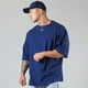 thumbnail image 3 of Camisetas de algodón de manga corta para hombre, ropa para correr, entrenamiento, Fitness, holgadas, de talla grande, informales, a la moda, de verano, nuevas, 3 of 4