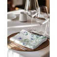 thumbnail image 6 of Leaf Butterfly Cloth Napkins Set of 6 Reusable Dinner Napkins, Watercolor Sage Green Purple Floral Cocktail Napkin Washable Table Napkins for Wedding/Holiday Party/Baby Shower 20"x20", 6 of 7