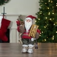 thumbnail image 2 of Northlight 12" Standing Santa With a Sled and Lantern Christmas Figure, 2 of 5