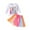 Orange, variant on Fsqjgq Baby Girl Clothes Toddler Girls Birthday Outfits Embroidery Letter T Shirt Tops Rainbow Tutu Skirt Two Piece Birthday Clothing Sets 18-24 Months
